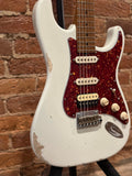 Suhr Custom Classic S Antique  HSS, Roasted Flame Maple - Trans White