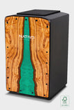 NATIVO Pro-Wave oak cajon, Wave front board finish, Eva seat pad, bass ring