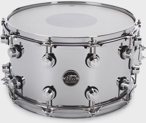 DW Performance Series Steel Snare - 8 x 14 inch - Polished