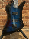 Jackson JS Series Kelly Bird JS3Q Bass Transparent Blue (Manufacturers Refurbished/Used)Burst