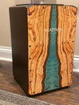 NATIVO Pro-Wave oak cajon, Wave front board finish, Eva seat pad, bass ring