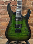 Jackson JS Series Dinky Arch Top JS32Q DKA HT Electric Guitar - Transparent Green Burst (Manufacturers Refurbished/Used)