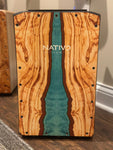 NATIVO Pro-Wave oak cajon, Wave front board finish, Eva seat pad, bass ring