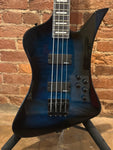 Jackson JS Series Kelly Bird JS3Q Bass Transparent Blue (Manufacturers Refurbished/Used)Burst