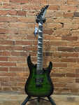 Jackson JS Series Dinky Arch Top JS32Q DKA HT Electric Guitar - Transparent Green Burst (Manufacturers Refurbished/Used)