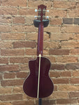 Luna Flora Concert Ukulele - Transparent Merlot