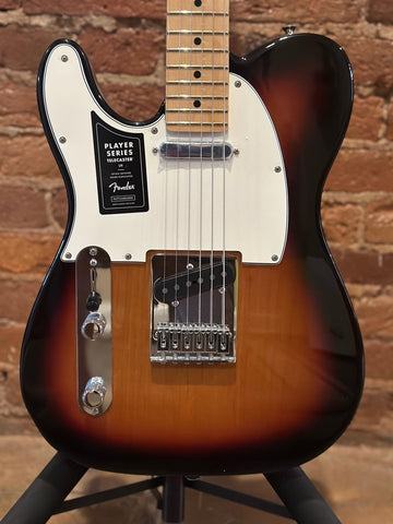 Fender Player Telecaster Electric Guitar - 3 Tone Sunburst with Maple Fingerboard Left handed (Manufacturers Refurbished/Used)