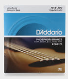D'Addario EPBB170 Phosphor Bronze Acoustic Bass Guitar Strings - .045-.100 Regular Light Long Scale 4-string