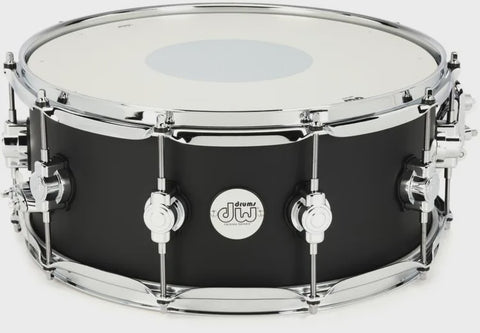 DW Design Series Snare Drum - 6-inch x 14-inch, Black Satin