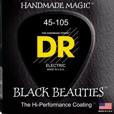 DR Strings BKB-45 Black Beauties Coated Steel Bass Guitar Strings - .045-.105