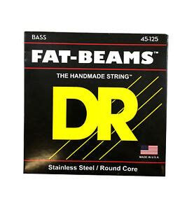 DR Strings FB5-45 Fat-Beams Stainless Steel 5-string Bass Guitar Strings - .045-.125