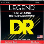 DR Strings Legend Polished Flatwound Electric Guitar Strings: Light 11-48