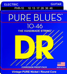DR Strings PHR-10 Pure Blues Pure Nickel Electric Guitar Strings - .010-.046