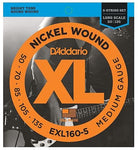 D'Addario EXL160-5 Nickel Wound Bass Guitar Strings - .050-.135 Medium Long Scale 5-string
