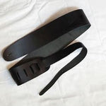 Dean 2.5 leather guitar strap with engraved logo