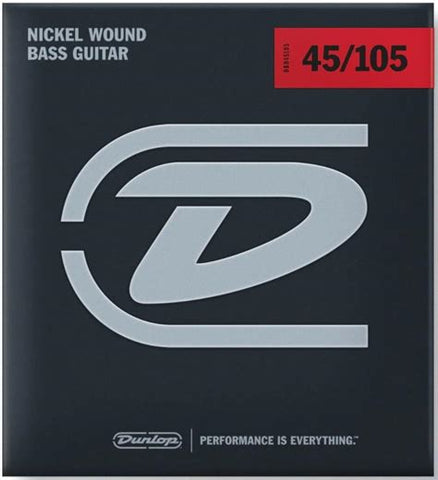Dunlop DBN45105 Nickel Wound Steel Bass Guitar Strings - .045-.105 Medium