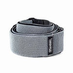 Dunlop D6901GY Mesh Guitar Strap with Leather Ends, Gray