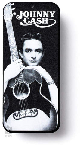 Dunlop Johnny Cash Silver Memphis Signature Medium Guitar Pick Tin (6-Pack)