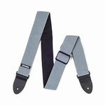 Dunlop D6901GY Mesh Guitar Strap with Leather Ends, Gray