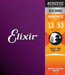 Elixir Strings 11182 Nanoweb 80/20 Acoustic Guitar Strings - .013-.053 HD