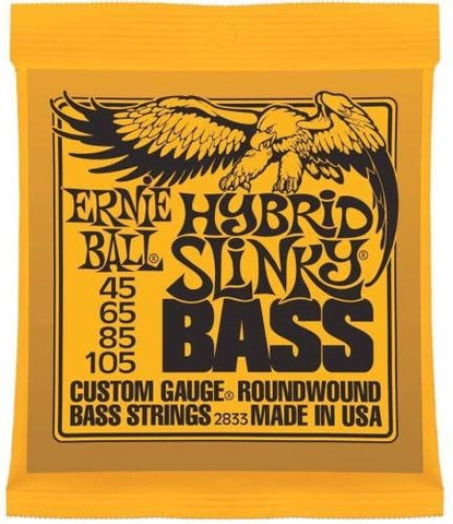 Ernie Ball 2833 Hybrid Slinky Nickel Wound Electric Bass Guitar Strings - .045-.105