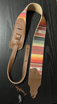 Franklin Strap 3" Saddle Blanket Caramel Leather End Tab Guitar Strap