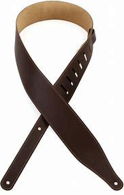 Levy's DM17 Genuine Leather Guitar Strap - Dark Brown