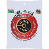 Martin MA530T Authentic Acoustic Lifespan 2.0 Treated 92/8 Phosphor Bronze Guitar Strings - .010-.047 Extra Light
