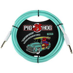 PIG HOG "SEAFOAM GREEN" INSTRUMENT CABLE, 10FT