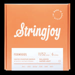 Stringjoy Foxwoods | Super Light Gauge (11-52) Coated Phosphor Bronze Acoustic Guitar Strings