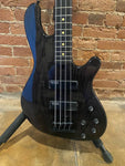 Lakland Skyline 44-OS Offset Bass Guitar - Trans Black with Rosewood Fingerboard